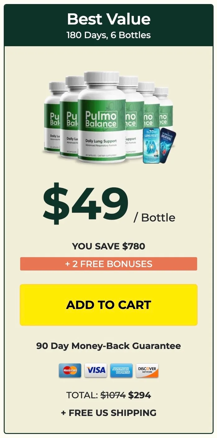 Pulmo Balance 6 bottles package